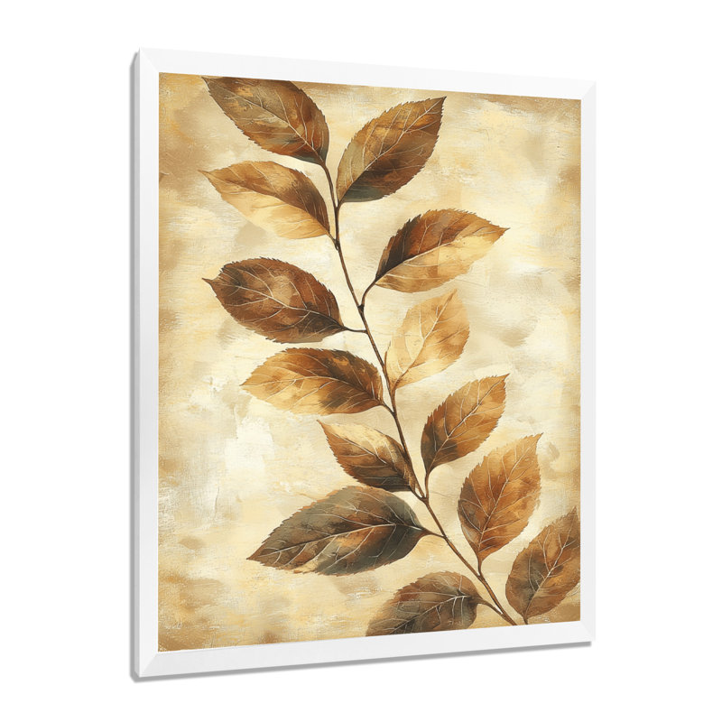 Margo - art mural floral, H 40 po x l 30 po, Picture Framed, Blanc