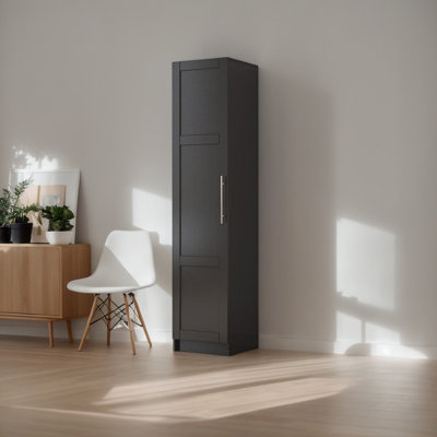 Buffet de rangement de 61,73 po de hauteur avec porte, armoire autoportante pour la cuisine, la salle à manger et le salon