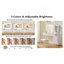 Meuble-lavabo moderne avec lumières DEL et miroir, ensemble de coiffeuse 4 tiroirs avec tabouret, luminosité à intensité variable de 3 couleurs, peu encombrant pour la chambre à coucher-404047714