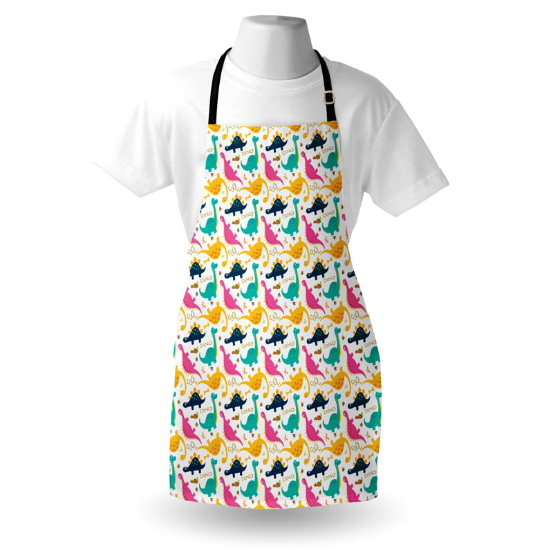 Multicolore East Urban Home Dino tablier Dinosaurs rythmique unisexe taille adulte