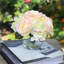 Pièce maîtresse en soie hortensia et rose en vase-1862538552