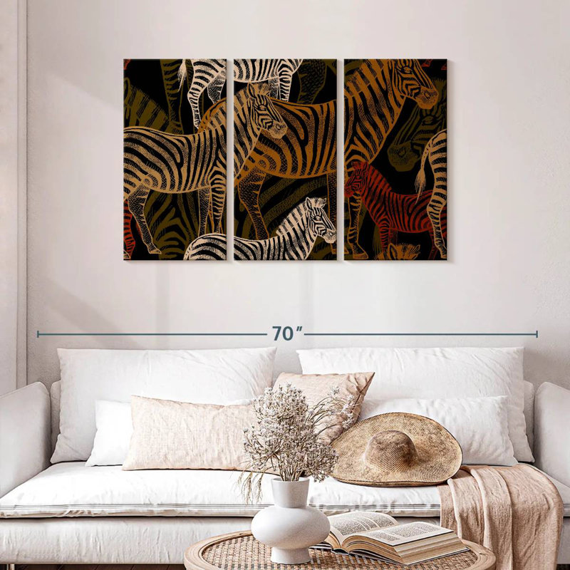 Brampt African Zebras Pattern, 28" H x 45" W
