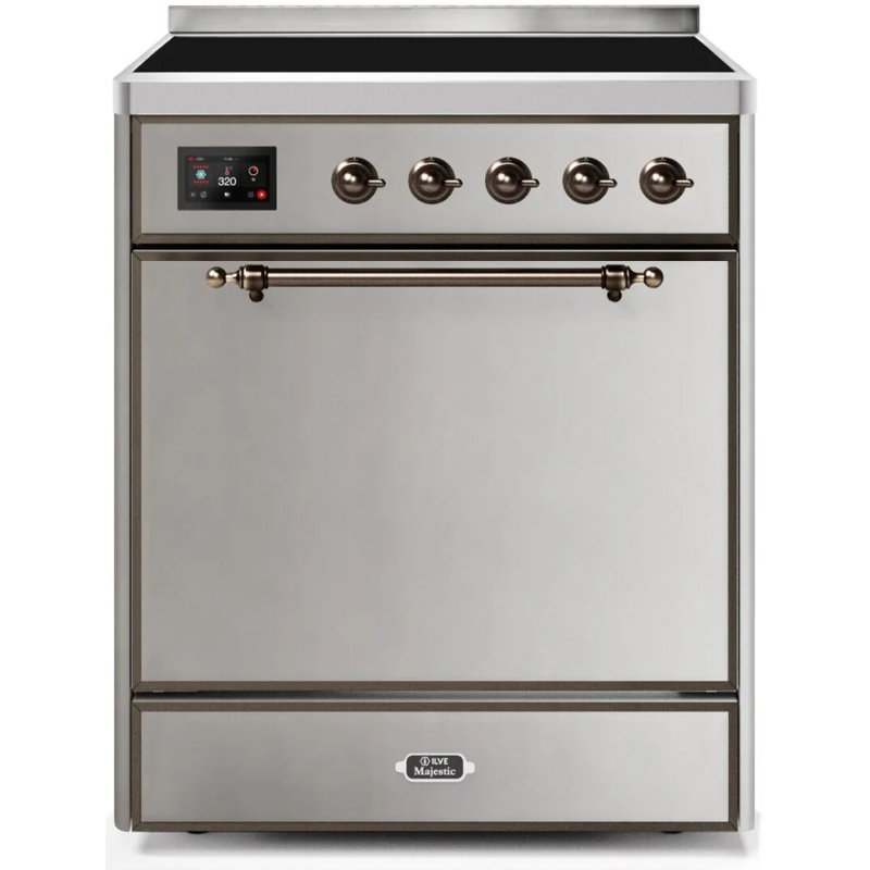 ILVE Majestic II 30 in Induction Range, Stainless Steel/Bronze