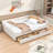 Upholstered Daybed with Built-in USB Ports and Two Storage Drawers-551723570