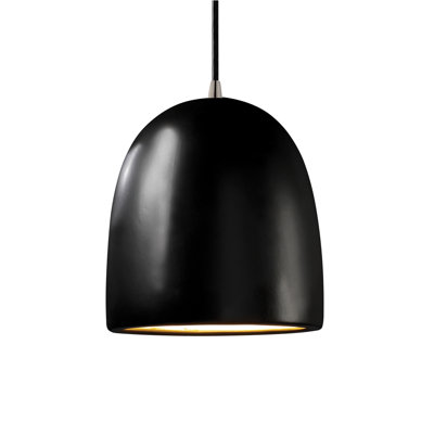 Radiance - grand luminaire suspendu en forme de cloche - cordon noir