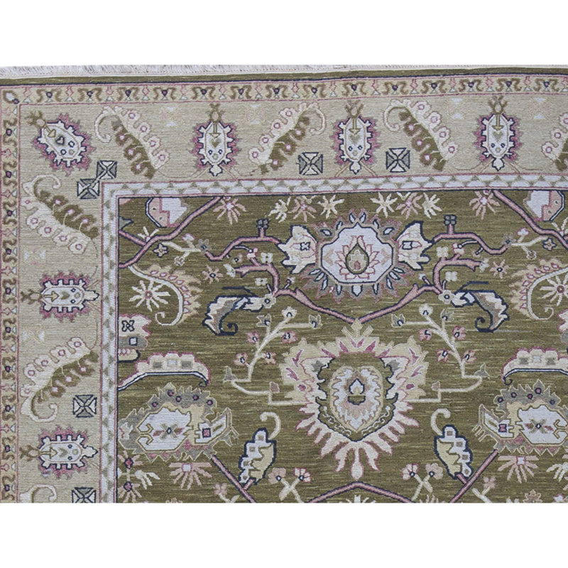 Wool Oriental Area Rug in Green