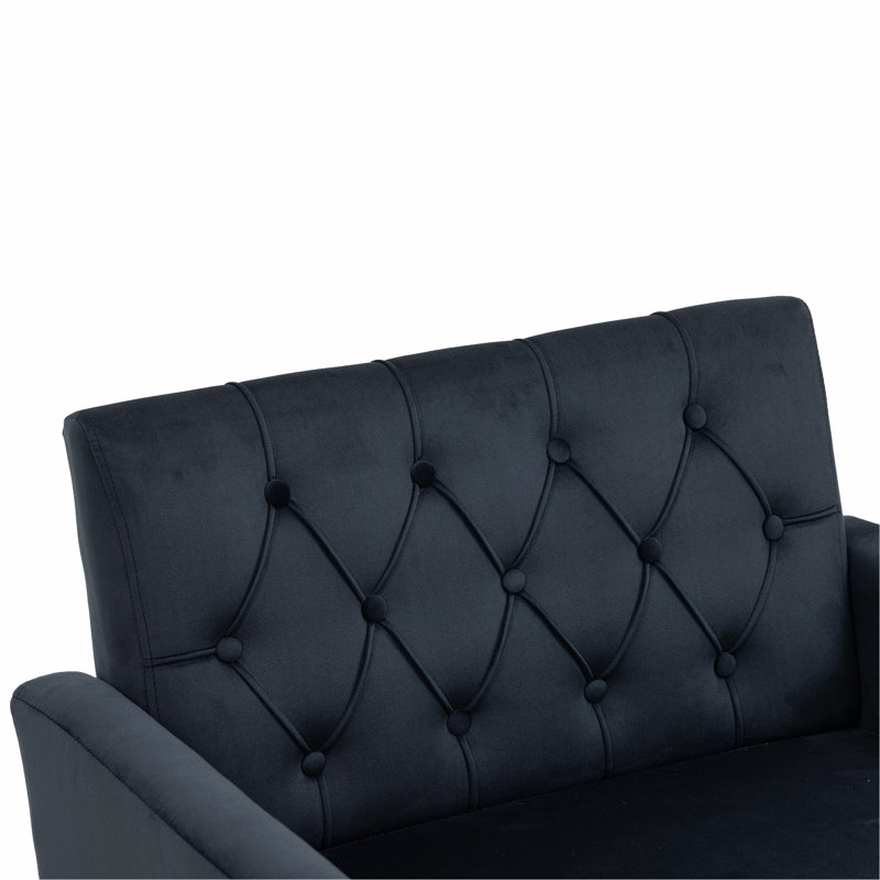 Fauteuil club de loisirs Witby 31,10 po, Velours noir