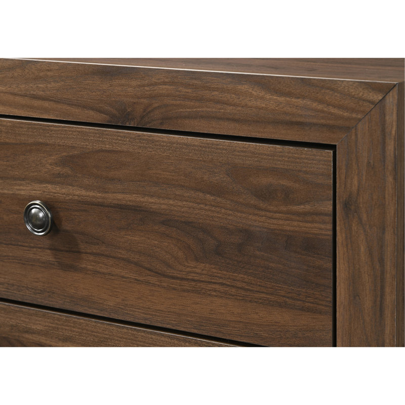 Mobilier de chambre rustique à 1 tiroir 4 tiroirs avec quincaillerie en métal rustique cerisier brun rustique