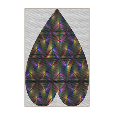 Tapis gris/bleu marine à motifs Nante