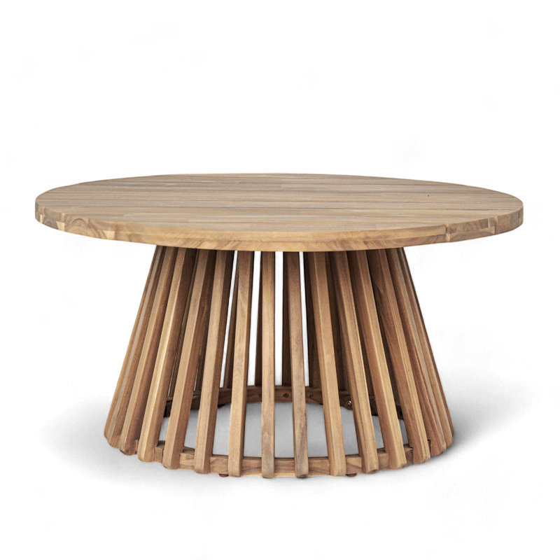 Ensemble de conversation moderne avec coussins Giuliette, Beige, Light Teak/Teak