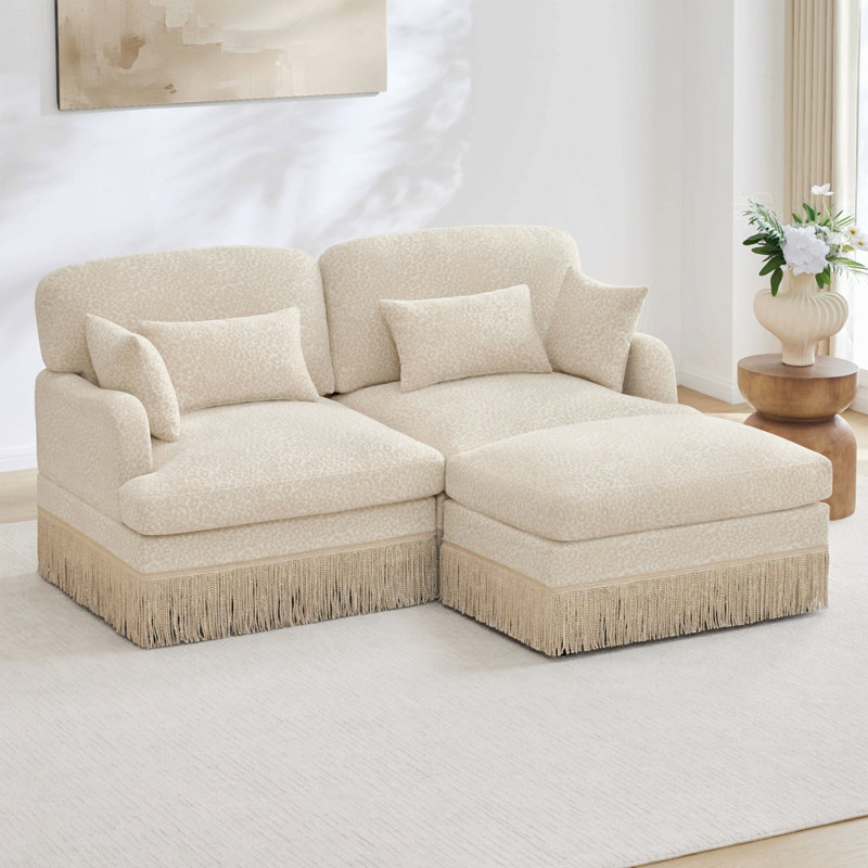 Canapé Comfy Chenille Leopard, Chenille beige