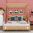Jahleel Wood Car Bed with Pillow, Ceiling Cloth and LED-1937058808