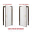 Façade avant extérieure en métal à deux portes / deux en chêne naturel 1744 / verre givré / Sidelite extérieur blanc / entrée moderne peint à gauche avec porte active 86 po x 80 po-111445059-111445057