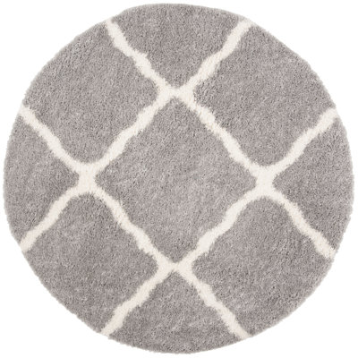 Tapis à poil long à motif géométrique Lamoreaux