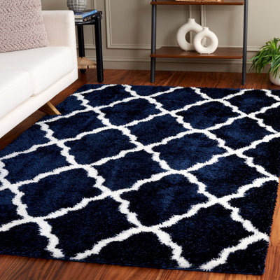 Tapis bleu / blanc Danesha