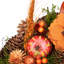 Couronne d'automne avec fleurs orange et courges en forme de pomme de pin 13,25 pouces