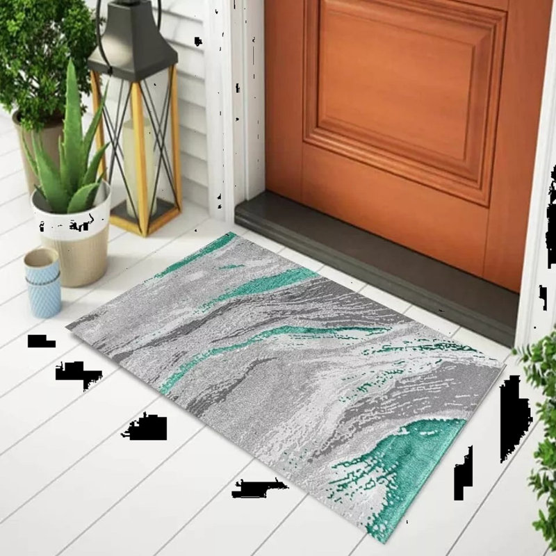 Abstract Shag Area Rug, Rectangle 60 x 110 cm