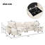 4 Seater Corduroy Sofa-129589528