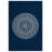 Kathleen Collection Digital Print Cotton-Polyester Geometric Blue Gray Rug-2078412474