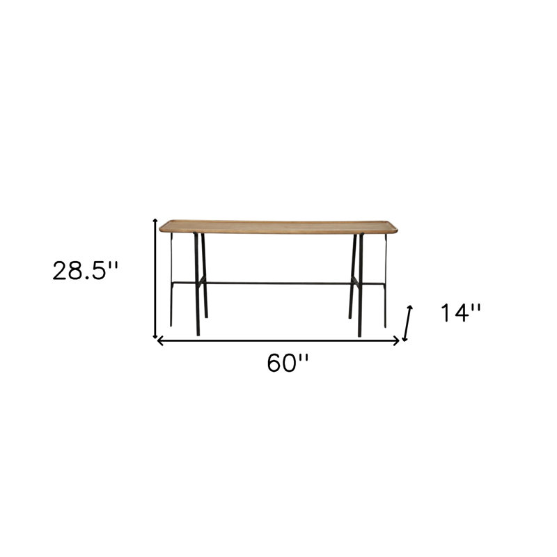 Waldorf 60'' Solid Wood Top Console Table