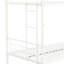 Lit superposé en métal avec lit gigogne blanc, confortable pour lit simple blanc, fabrication silencieuse-1353109500