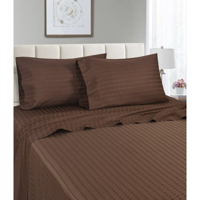 Ensemble de draps en coton de qualité égyptienne à densité de tissage 1200 fils Madylynn