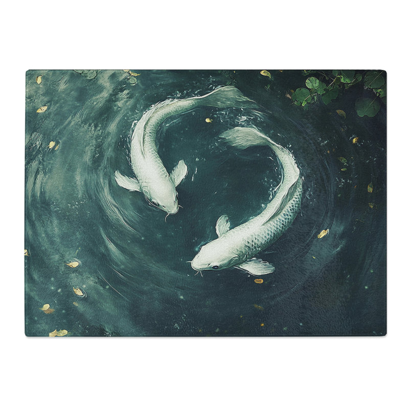 Two Fish  Glass Chopping Board