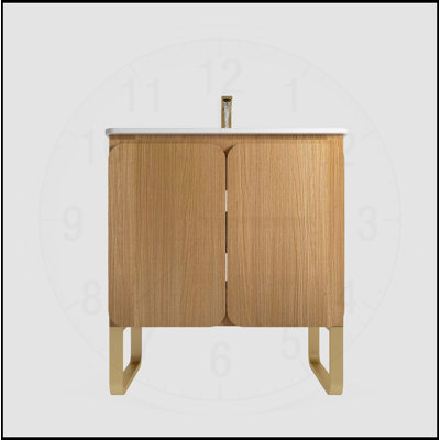 Meuble-lavabo élégant et fonctionnel avec rangement spacieux et design moderne
