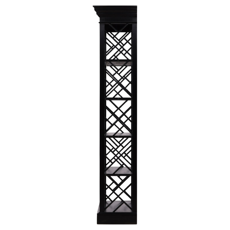 Furniture Classics Selma Black Mahogany Bamboo Bookcase