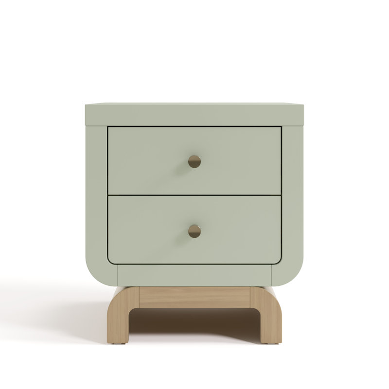 Santorini 2 Drawer Nightstand, Sage