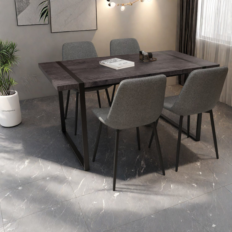 Ensembles de table de salle à manger polyvalents et modernes, en bois aggloméré et en métal, style industriel pour la maison