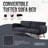 Argene 76" Upholstered Tight Back Convertible Sofa-55337067
