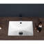 Lavabo de salle de bain encastré moderne en céramique avec trop-plein - 20,34 po x 15 po x 7,6 po, To Stains