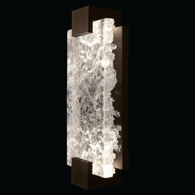 Terra LED Flush Mounted Sconce, Clear, 15.75" H x 6.25" W