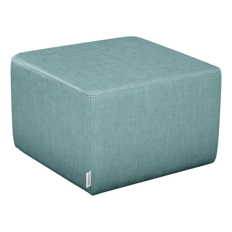Tabouret à cubes structurés de Learniture, H 14 po x l 18 po x P 18 po, Bleu hachuré