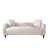 Delana 78.74" Modern Vertical Striped Leather Sofa with 2 Throw Pillows for Living Room, White-205953869