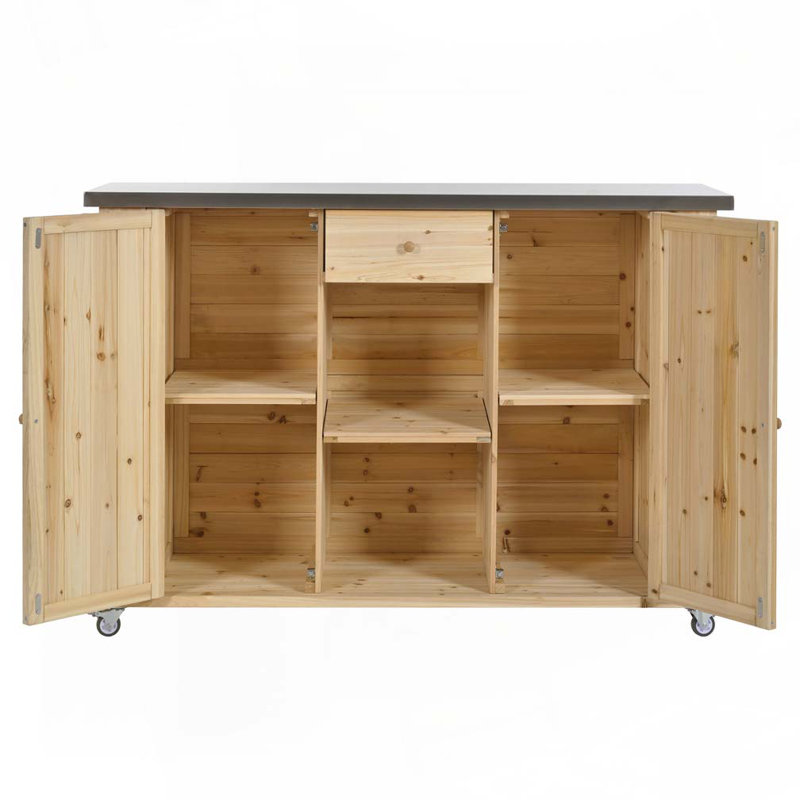 Table pour îlot de cuisine d'extérieur avec porte-serviettes et porte-épices et ouvre-bouteille pour l'extérieur