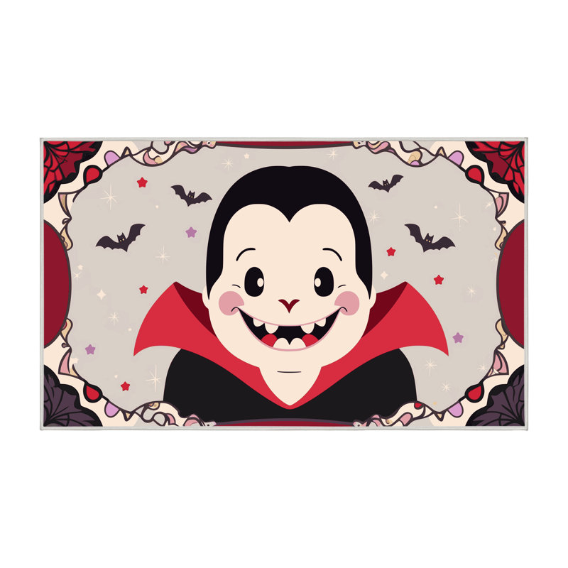 Tapis de vacances d'Halloween The Holiday Aisle®, Rectangulaire 2 pi x 3 pi