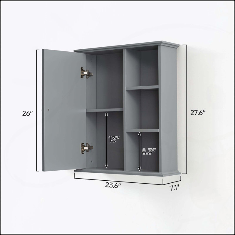 Armoire murale de salle de bain améliorée avec rangement au-dessus de la toilette, armoires à pharmacie en bois pour une organisation efficace