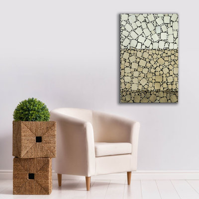  «Bedrock 2» par Alonzo Saunders, art mural sur toile, 26 po x 40 po