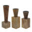 Modern Tabletop Wood Pillar Candlestick-1699572076