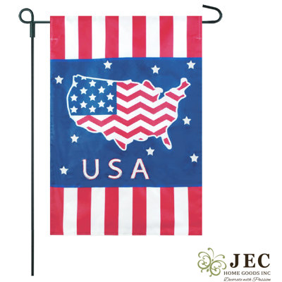 18 x 13 po americana stripe é.-u. en nylon à 2 côtés 18 po americana drapeau de jardin