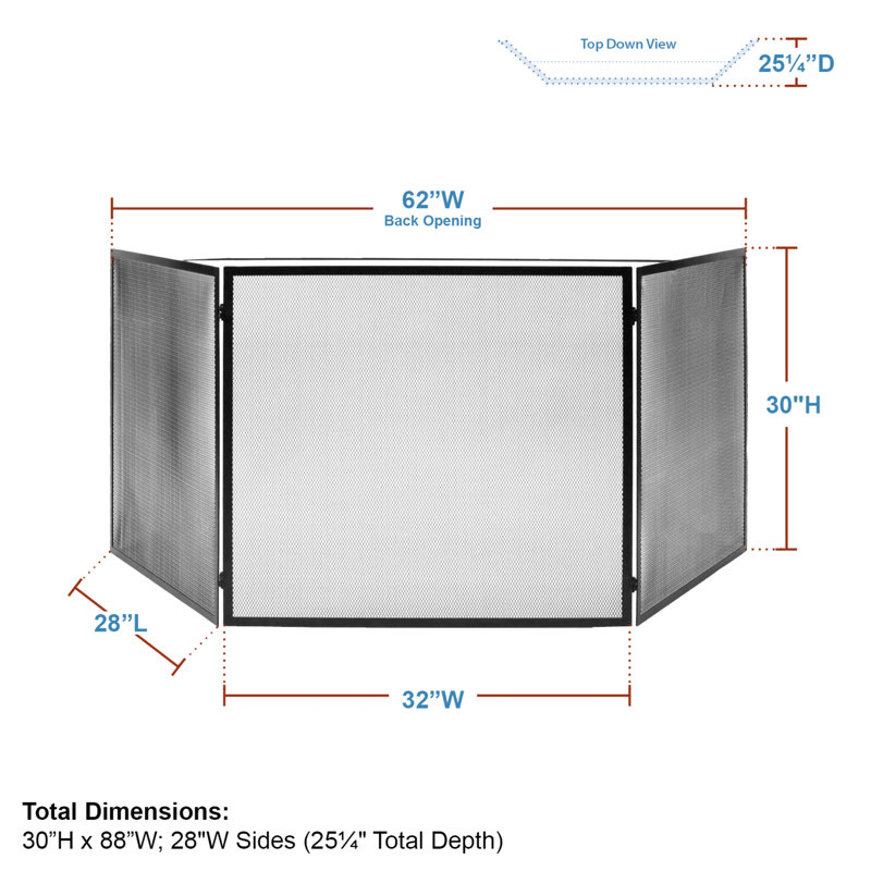 Alarni Iron Fireplace Screen