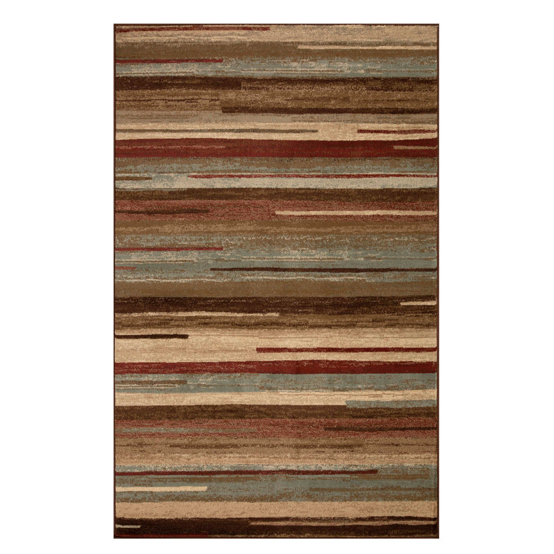 Yannick Contemporary Stripes Abstract Lines Power-Looomed Indoor Area Rug or Runner, Rectangle 7' x 9'