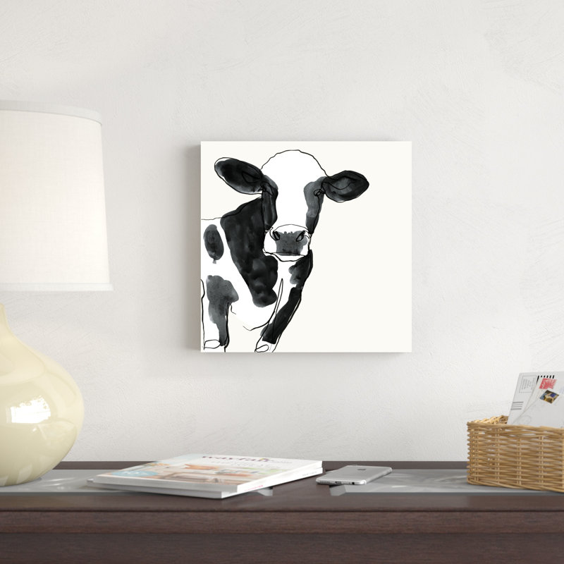 «Cow Contour IV», peinture sur toile, H 12 po x l 12 po