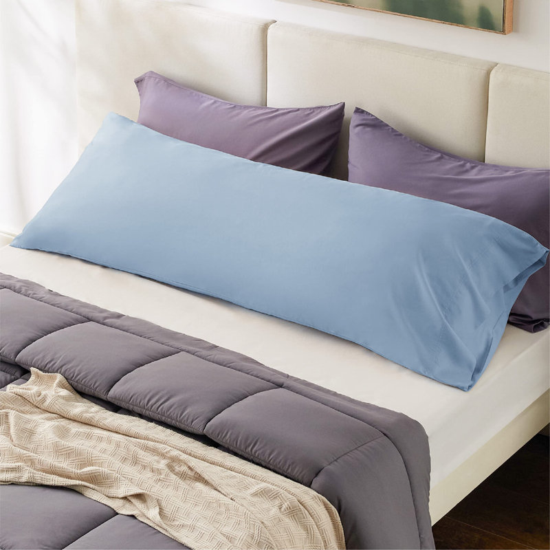 Rayon from Bamboo Pillowcase with Envelope Closure, Gray Blue, Body Pillowcase
