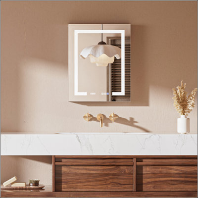 LED Lighted Bathroom Medicine Cabinet with Mirror