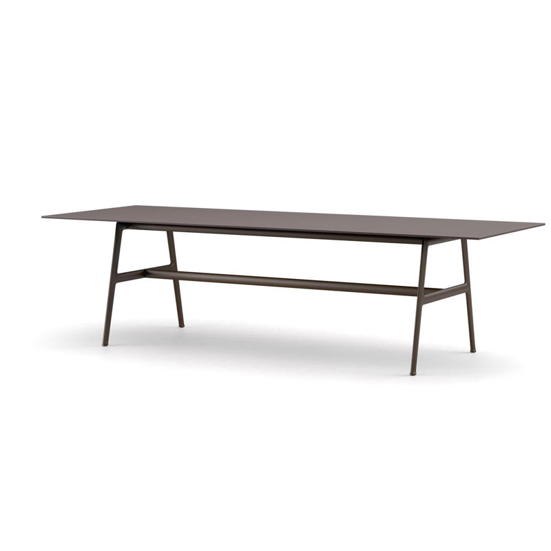 Seax Outdoor Dining Table, Ebony, 39.25" W x 86.5" L