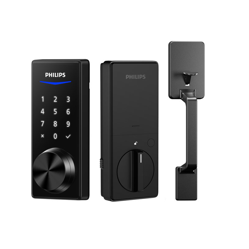 Philips Touchscreen Electronic Deadbolt with Handle, Matte Black