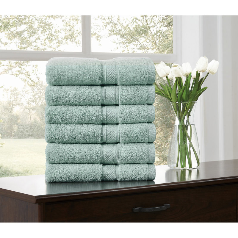  Regal Plush Towel Sets, Sea Mist, Hand Towel - 6 Pack